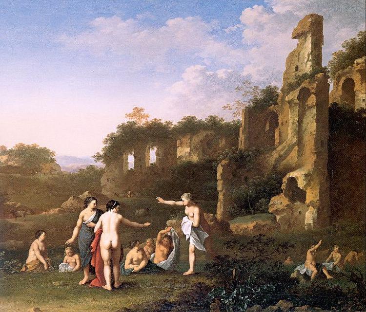 POELENBURGH, Cornelis van Women Bathing in a Landscape